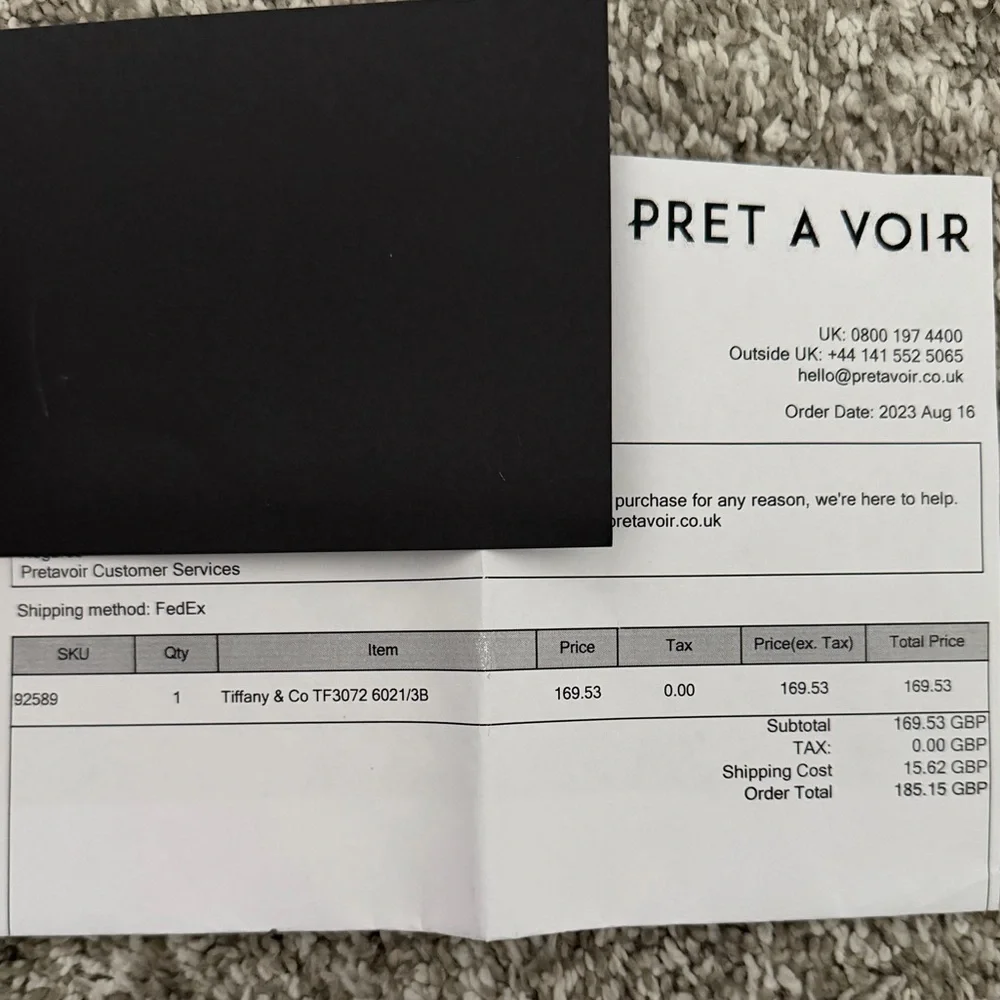 TIFFANY & CO. TF3072 6021/3B Butterfly Frame Sunglasses - Picture 12 of 12